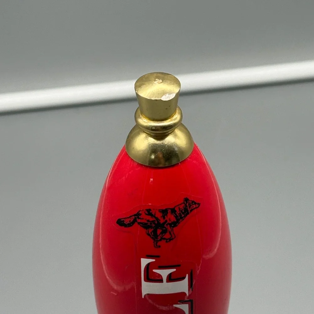 Vintage Redwolf Lager Beer Tap Handle Red Gold‎ Running Wolf Logo 10 Inch